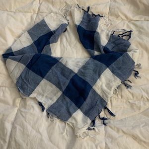 Blue Plaid Scarf